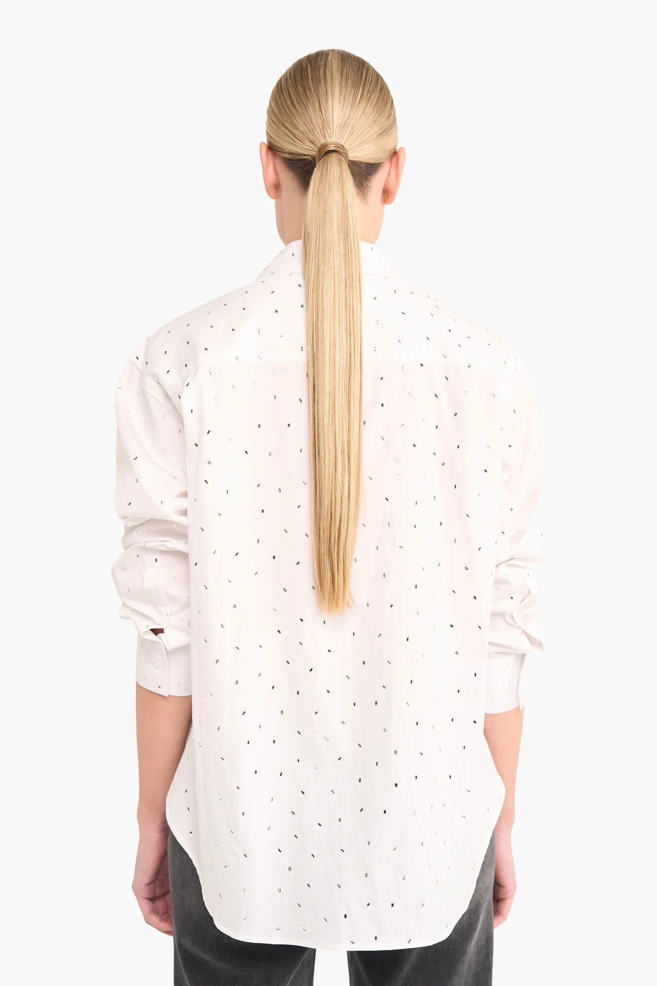 Katoenen Blouse Dames Steentjes Kygo Wit