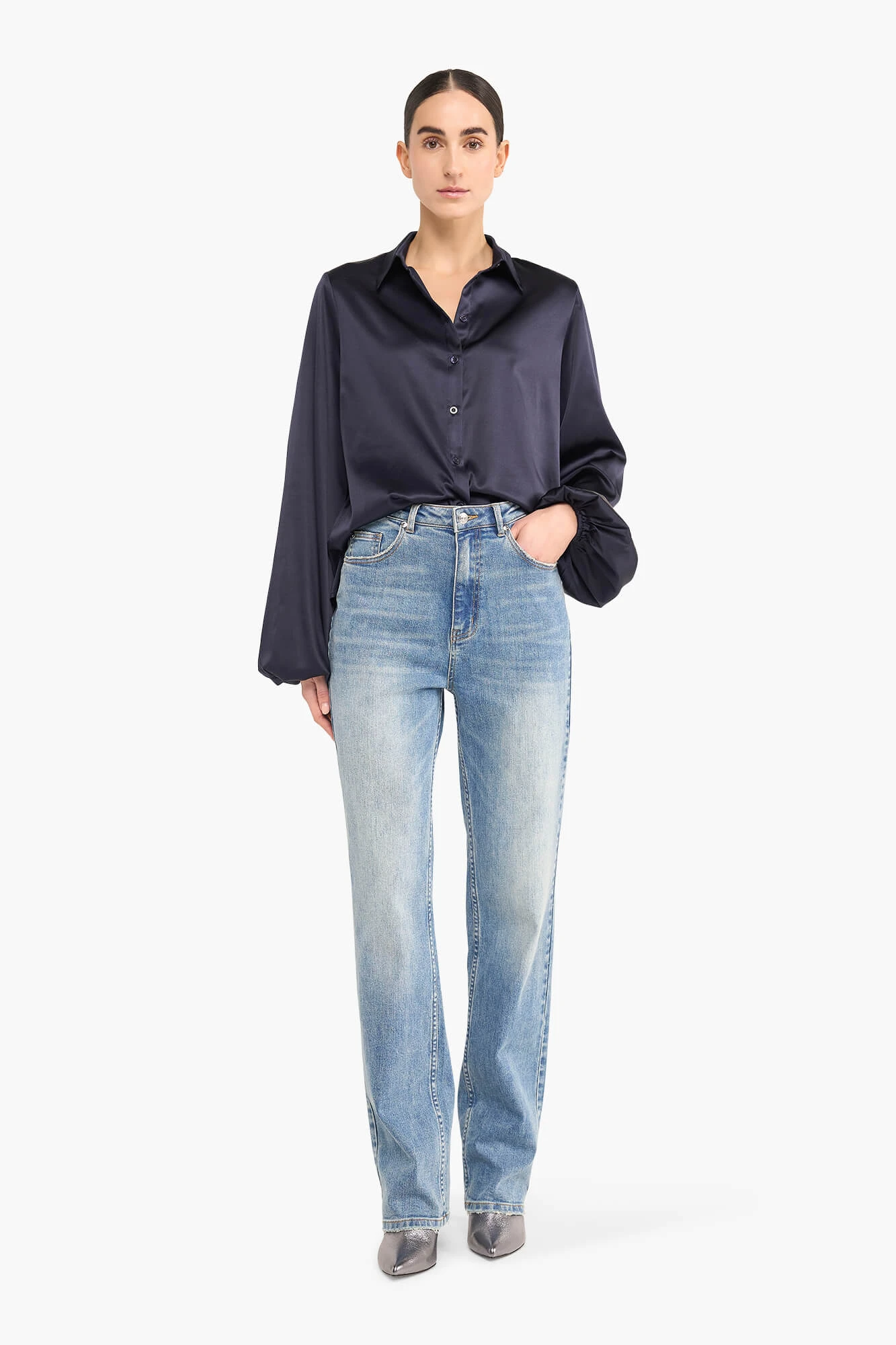 Women's Straight-Leg Jeans, Ash Blue 920