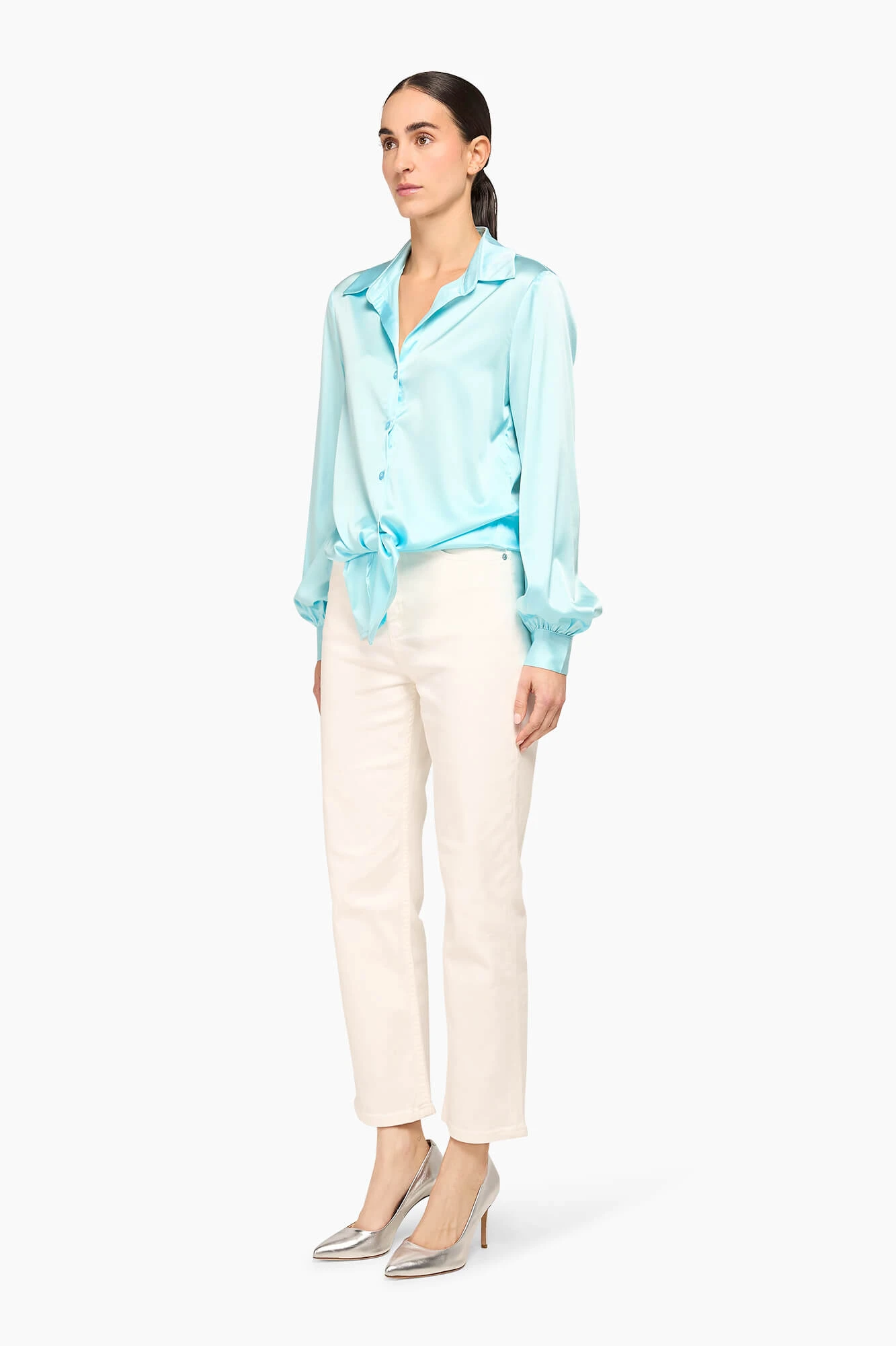Zijden Blouse Dames Bobby Baby Blauw