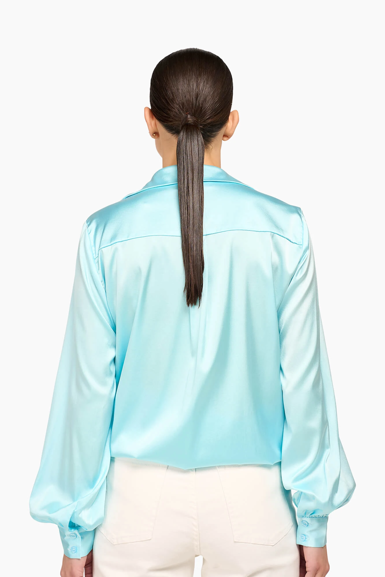 Zijden Blouse Dames Bobby Baby Blauw