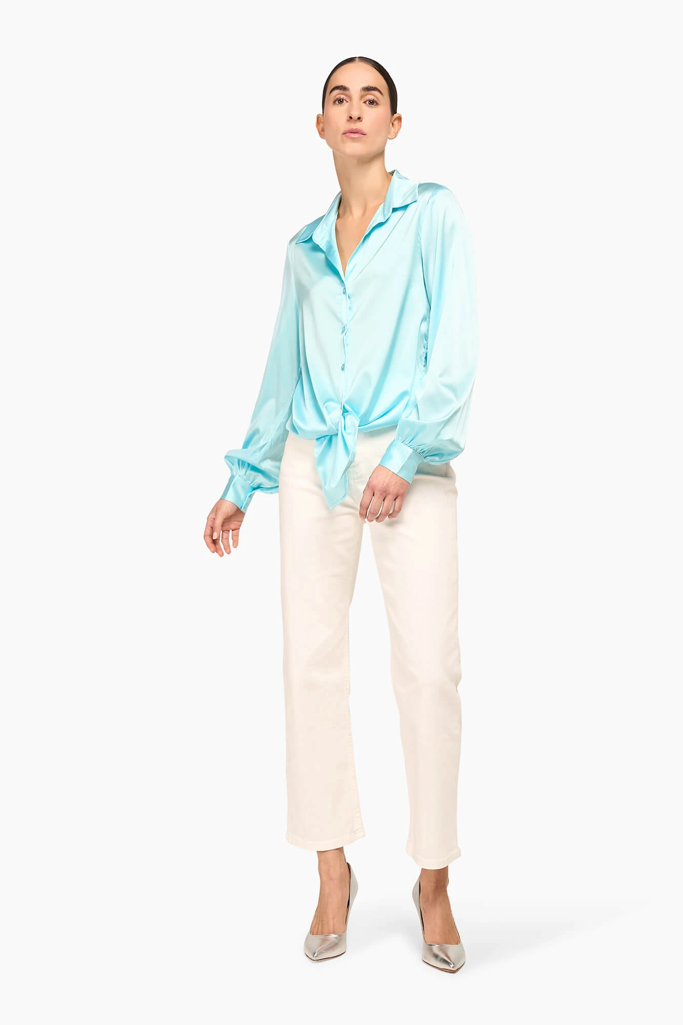 Zijden Blouse Dames Bobby Baby Blauw