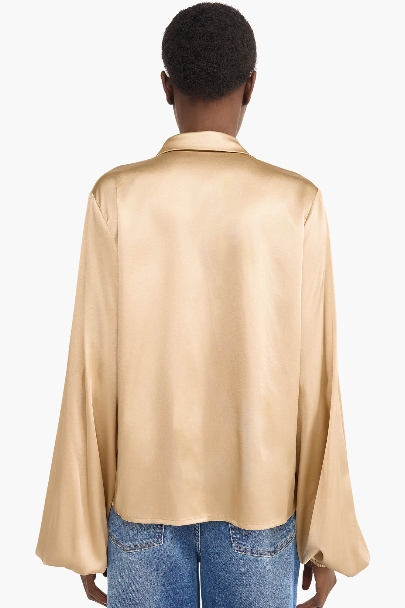 Zijden Blouse Dames Stretch Abe Goud