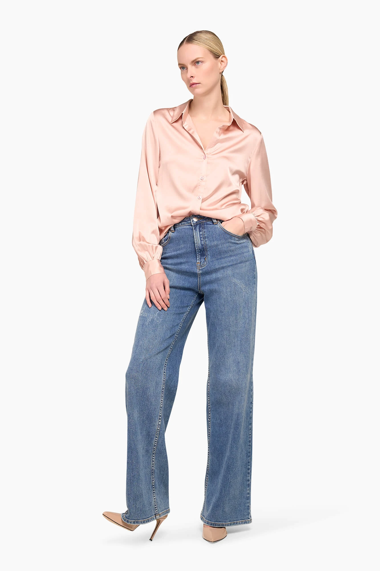 Zijden Blouse Dames Bobby Roze