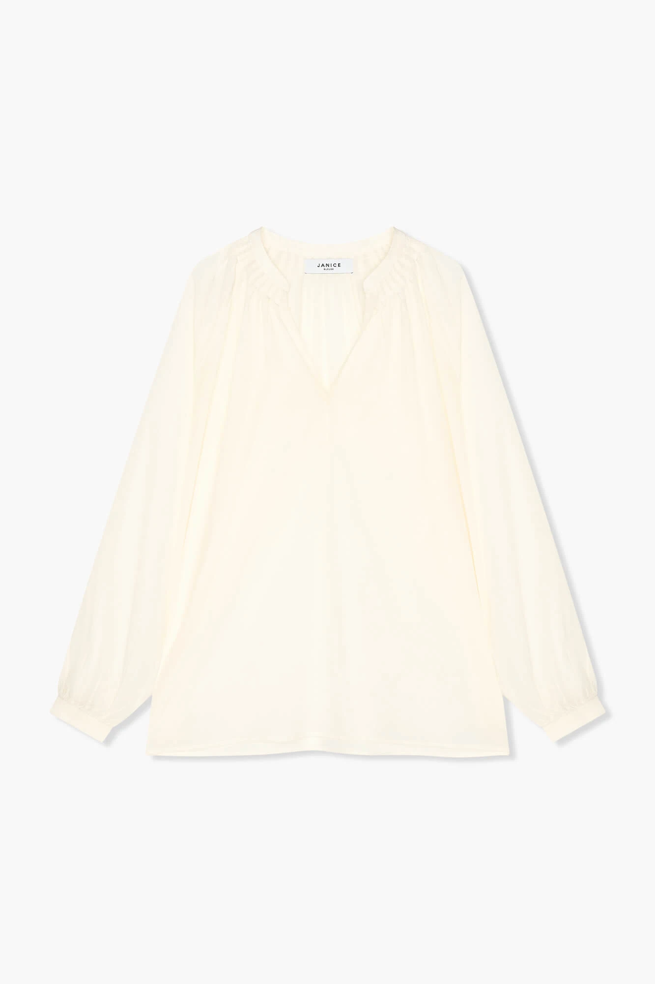 Seidenbluse für Damen „Landon“ in Off-White