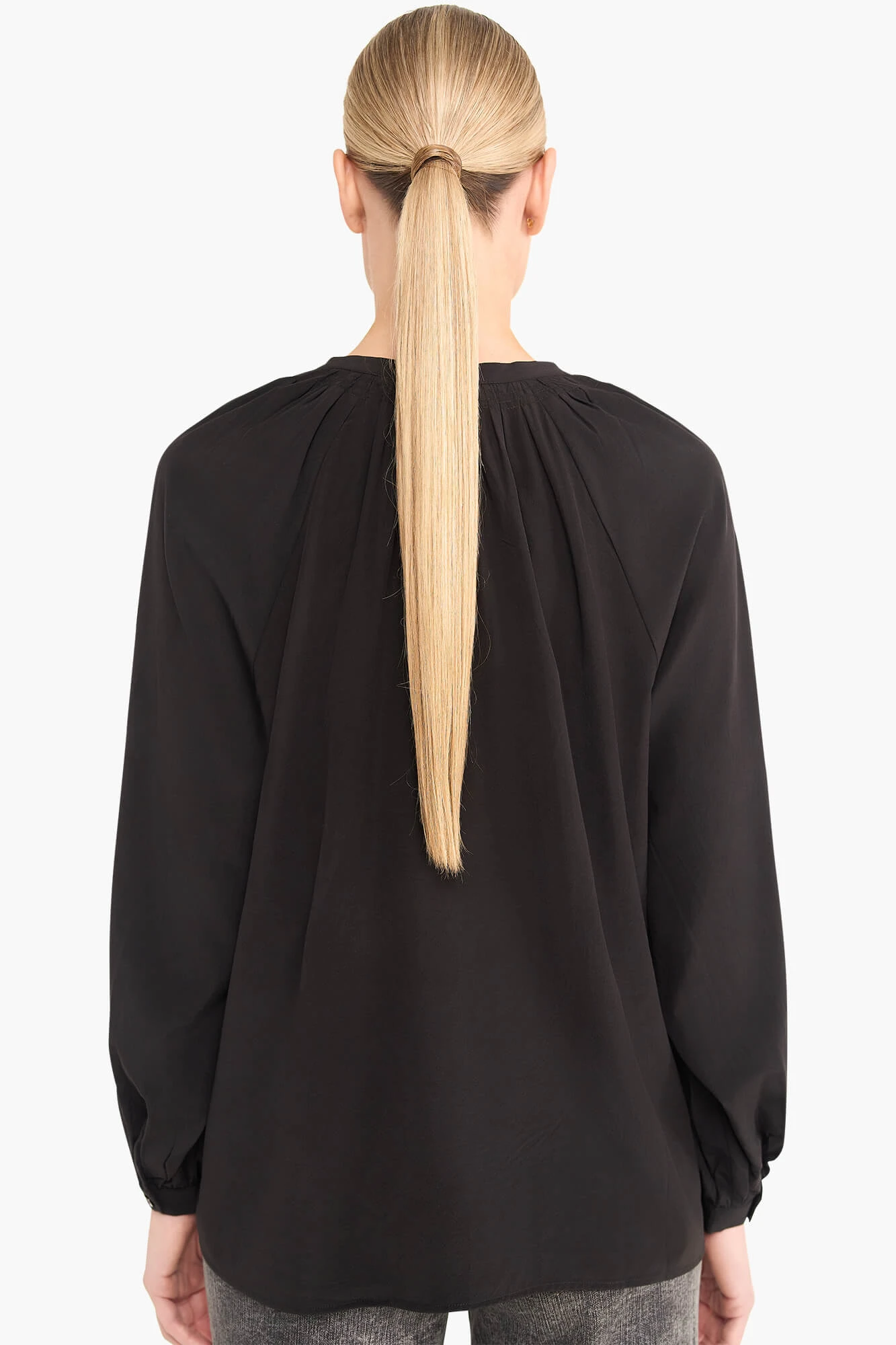 Zijden Dames Blouse Landon Zwart